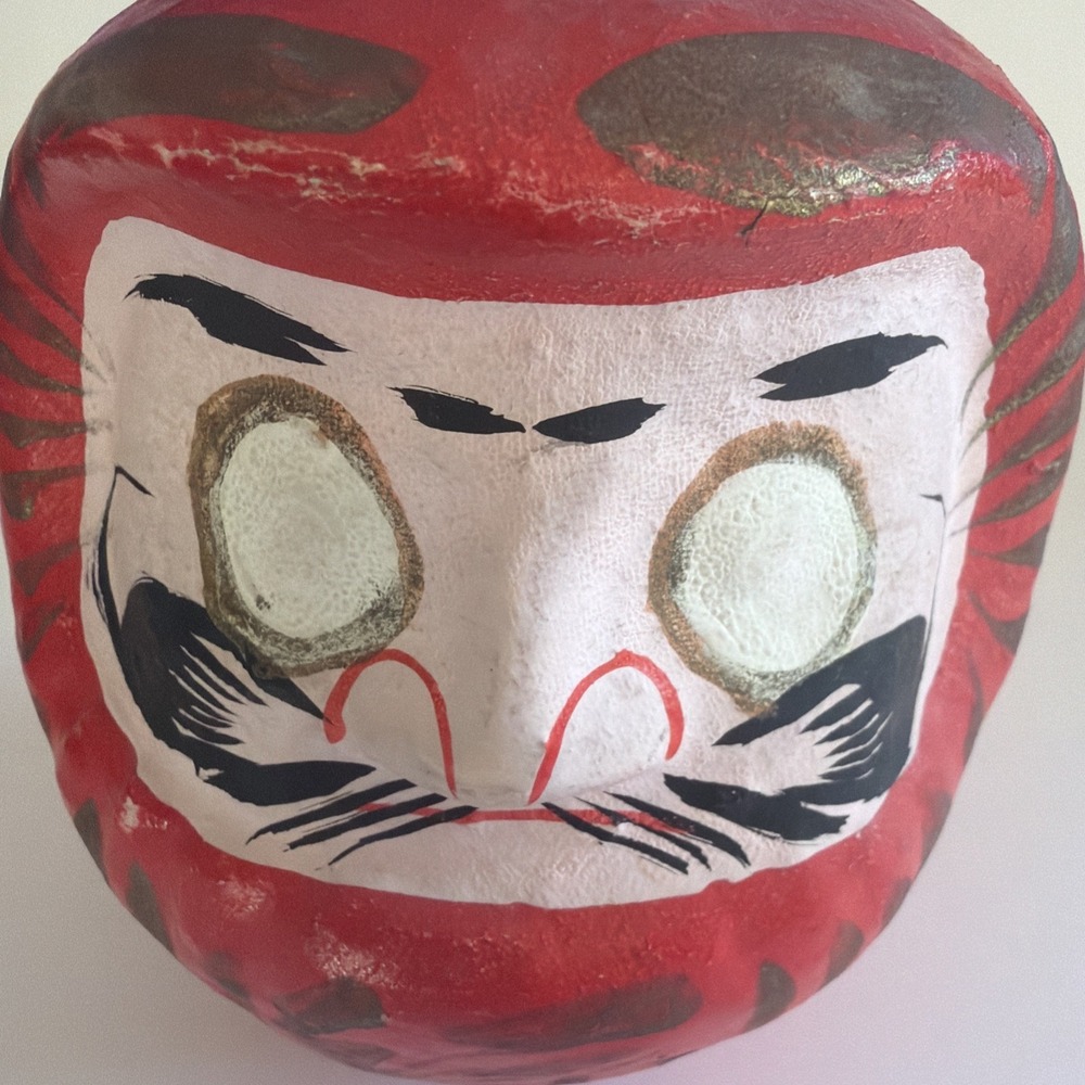 Japanese 6" H Red Daruma Doll Wish Making for Good Fortune Success Made in Japan - Picture 8 of 9